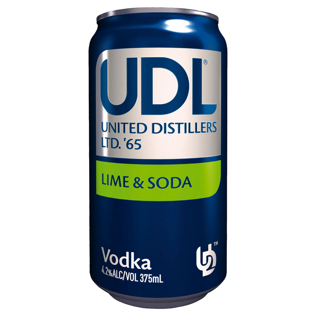 UDL Vodka, lime and soda 375ml can