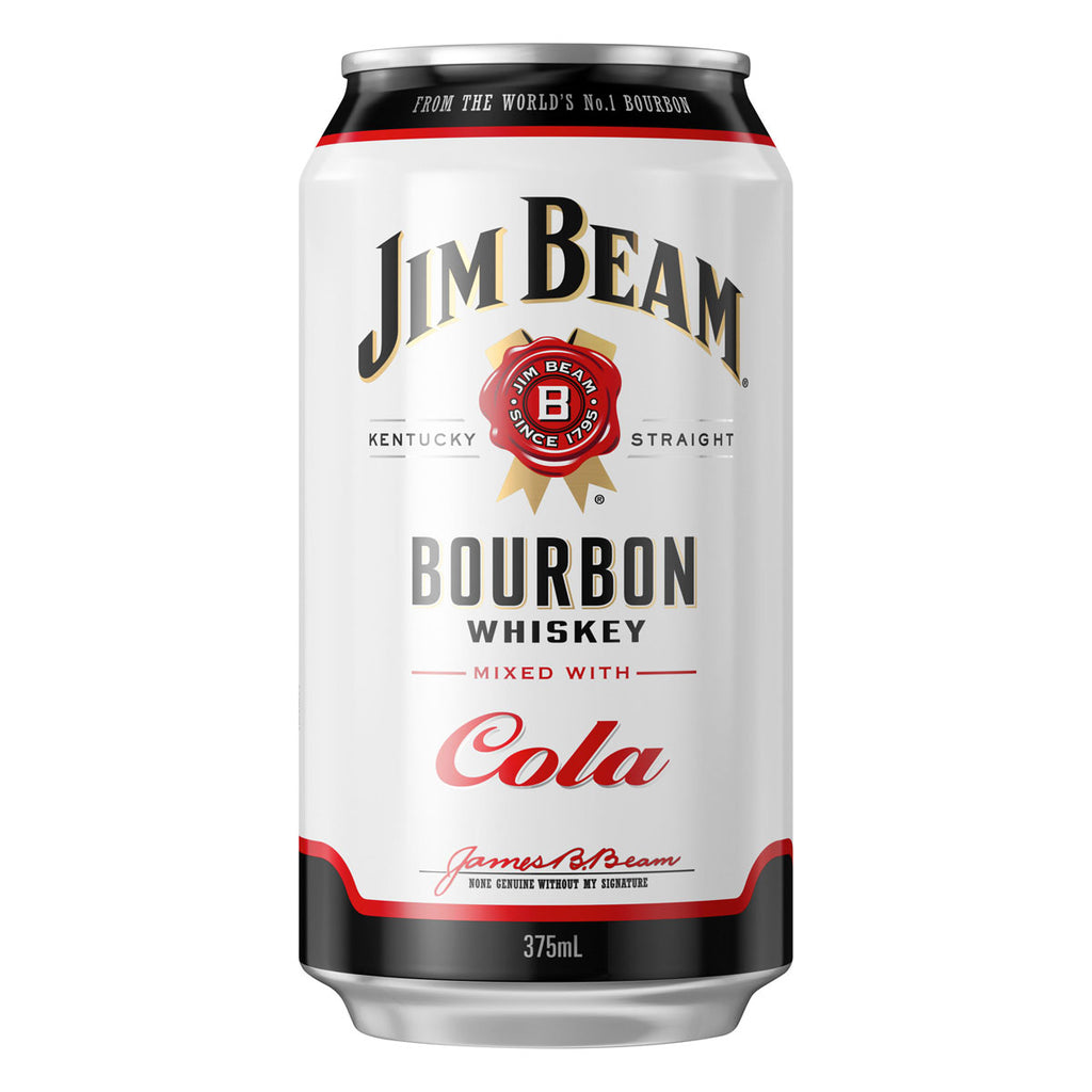 Jim Beam Bourbon and cola 375ml cans