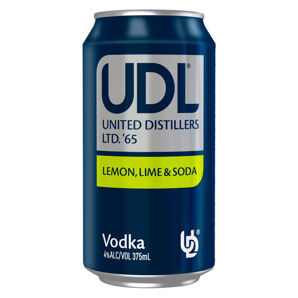 UDL Vodka, lemon, lime and soda 375ml can