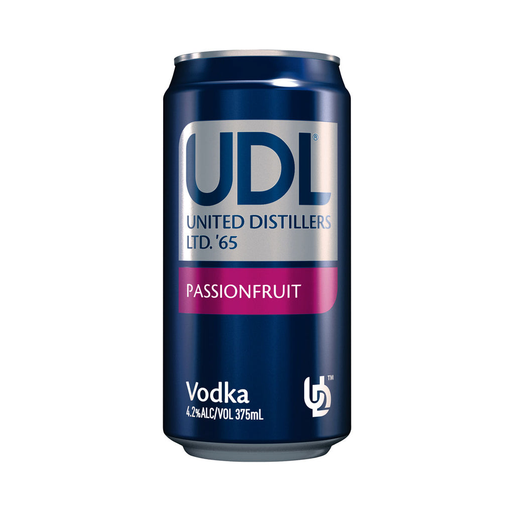 UDL Vodka and Passionfruit 375ml can