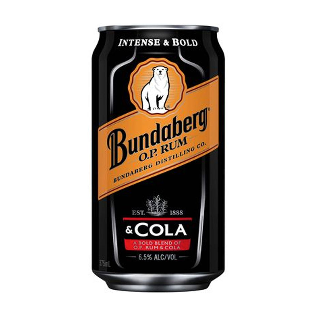 Bundaberg Overproof Rum and cola 375ml cans