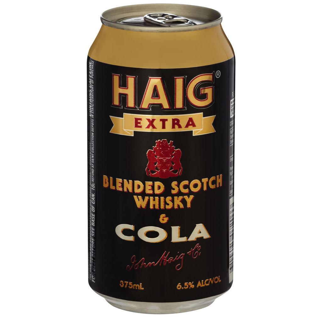 Haig Extra Scotch Whisky and cola 375ml can