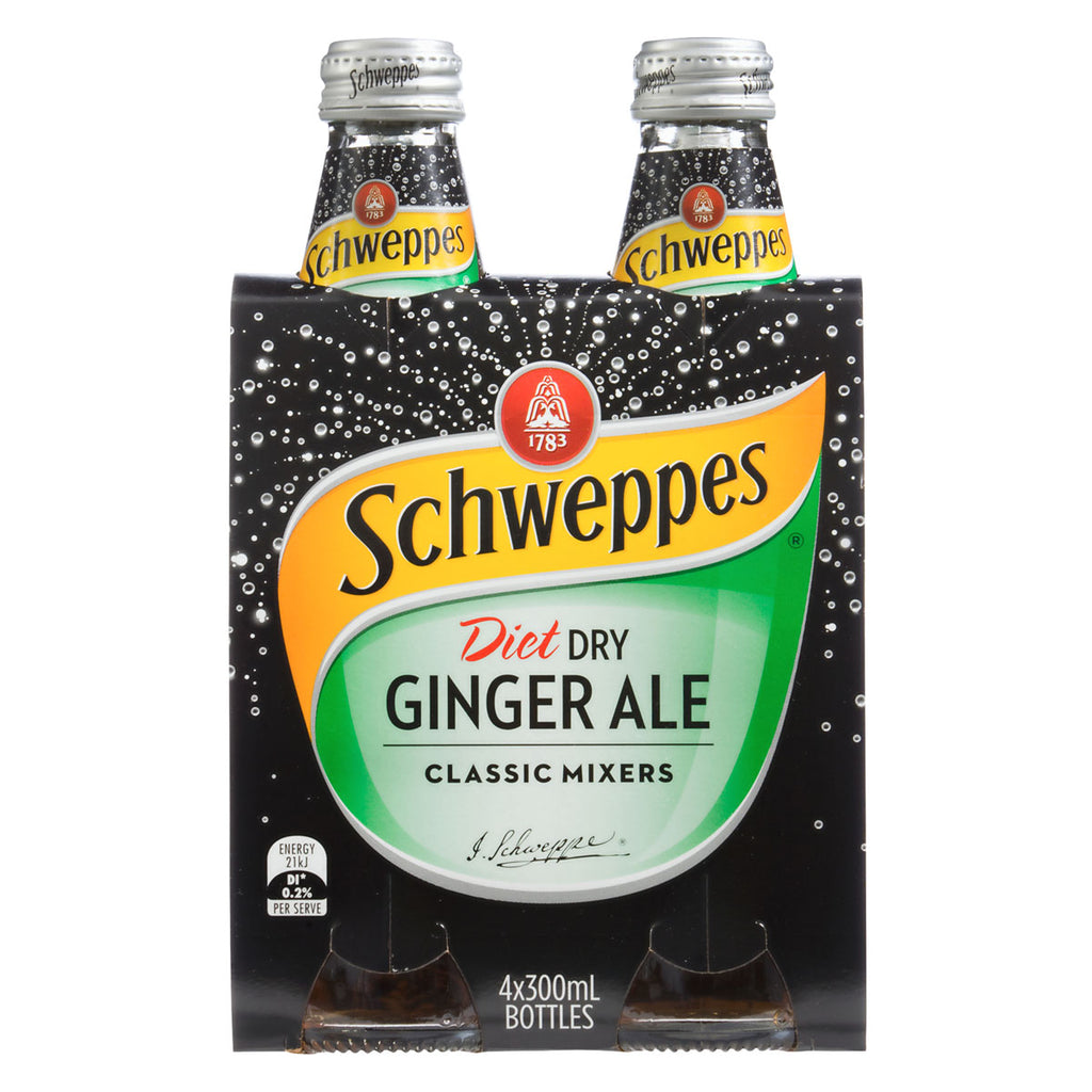 Schweppes Diet Dry Ginger Ale 4X300ml pack