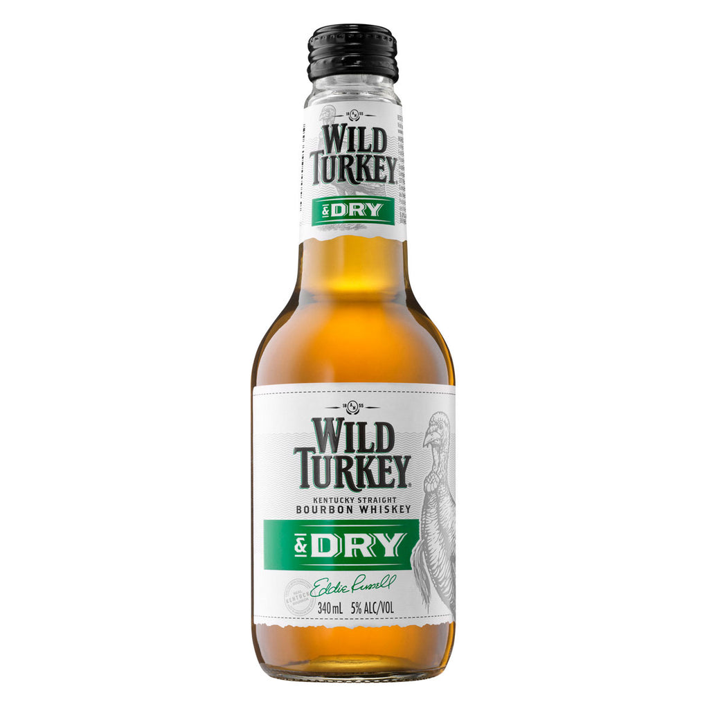Wild Turkey Bourbon and Dry 340ml Bottles