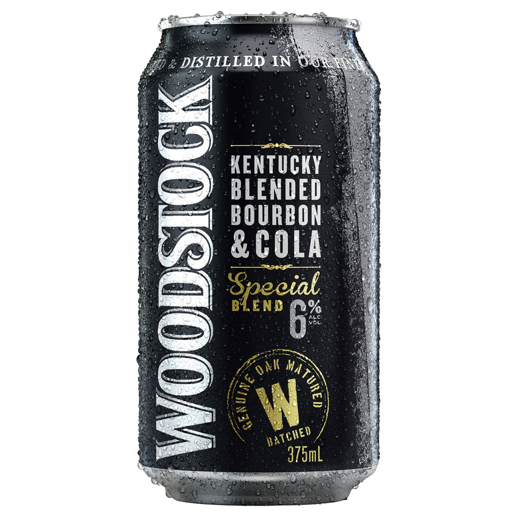Woodstock Bourbon and cola 6% 375ml can