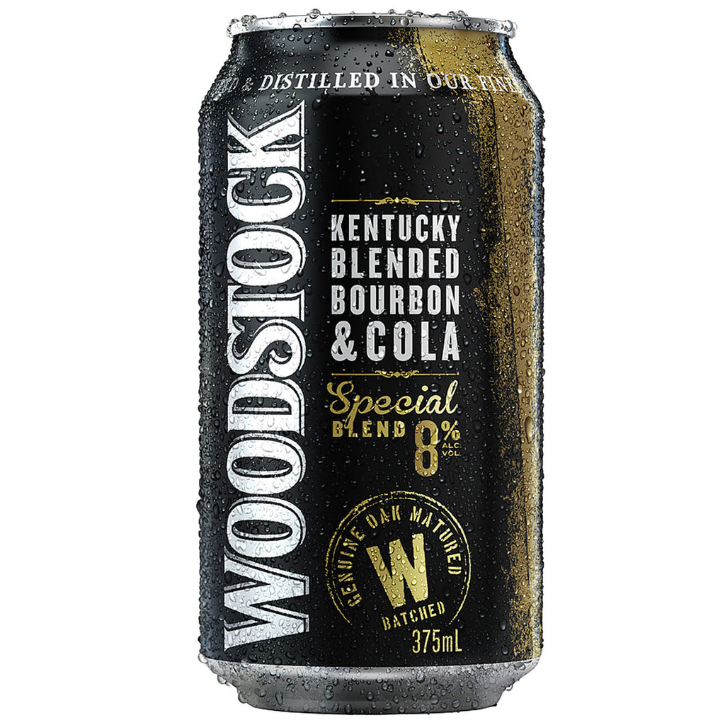 Woodstock Bourbon and cola 8% 375ml can